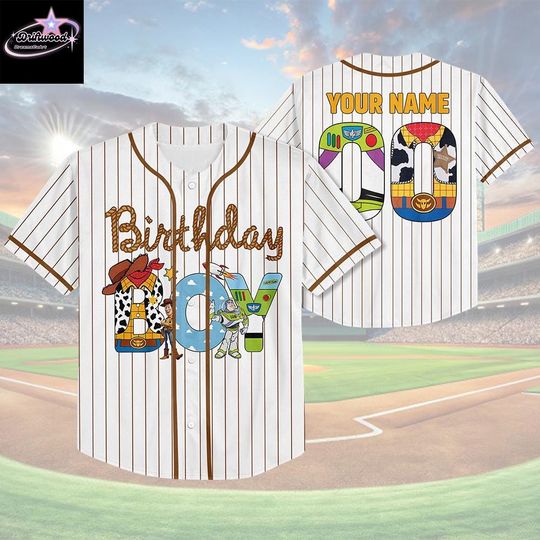 Discover Personalized Birthday Boy Baseball Jersey, Toy Story Birthday Baseball Jersey, Birthday Boy Jersey Shirt, Gift for Kids