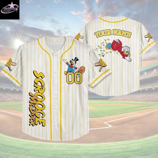 Custom Ducktales Scrooge Mcduck Classic Binding Jersey, Disney Baseball Jersey Sports, Cute Gifts For Fans Disney, Best Birthday Gift