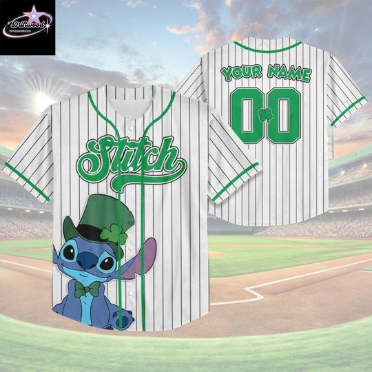 Discover Custom St. Patricks Day Disney Stitch Lovely, Custom Name Number Outfit, Fat Tuesday, Parade Top, Party Gift