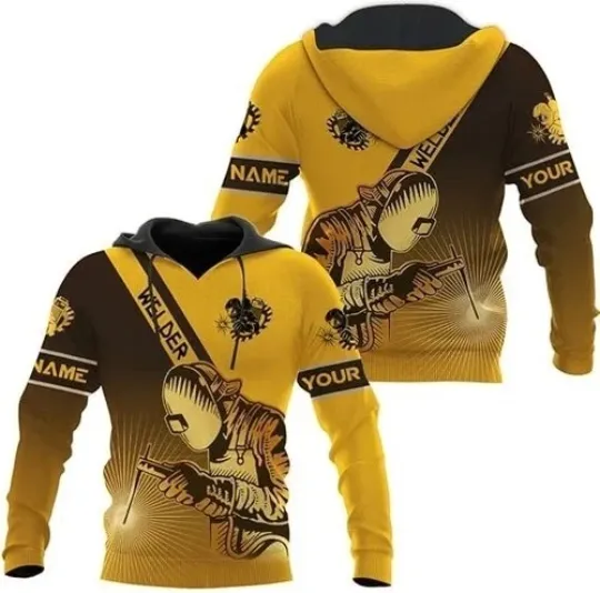 Discover Personalized Welder 3D Print Hoodies Unisex Pullover Hoodie