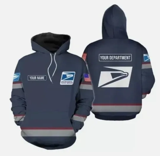 Discover Custom Name Postal Worker 2025 Hoodie 3D All Printed