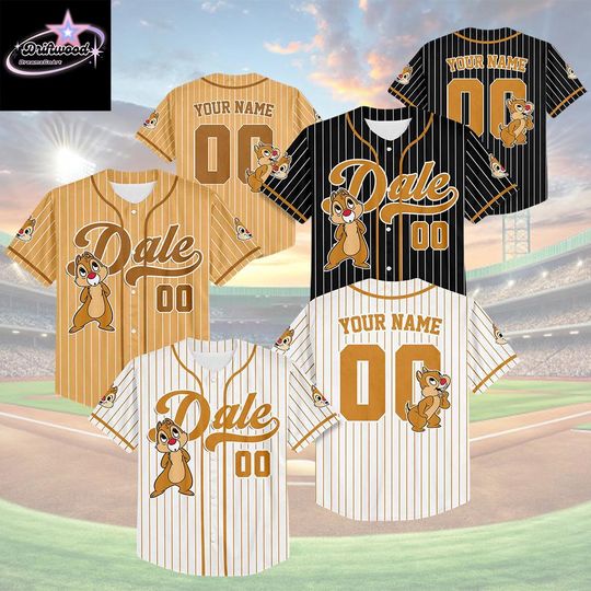 Discover Custom Dale Baseball Jersey, Personalized Disney Chip and Dale Jersey, Disneyland Baseball Team Outfit, Birthday Gift