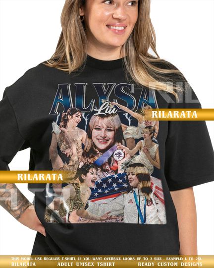 Discover Alysa Liu Figure Ice Skating Vintage T-Shirt Gift for Women and Man Shirt Unisex Tee Sport Sweatshirt