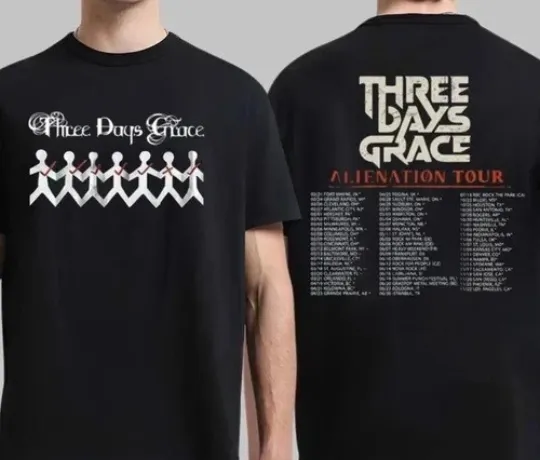 Discover Three Days Grace Alienation Tour 2026 North America T-Shirt