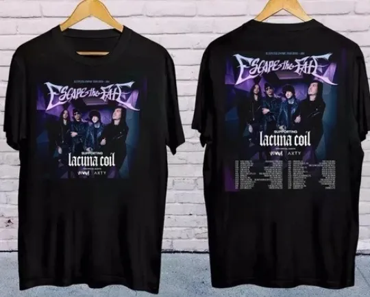 Discover Escape The Fate Sleepless Empire Tour 2026 Unisex T-Shirt