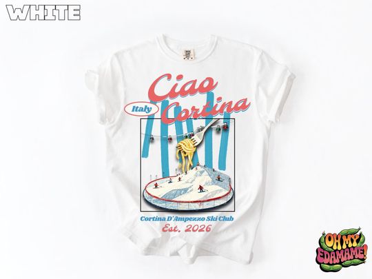 Discover Ciao Cortina Winter Games Shirt, Retro Ski Tee