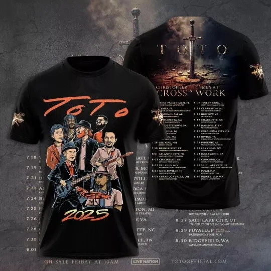 Discover Vintage Toto Band Tour 3D T-Shirt