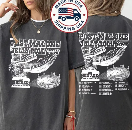 Discover Post Malone Jelly Roll Tour 2026 T shirt