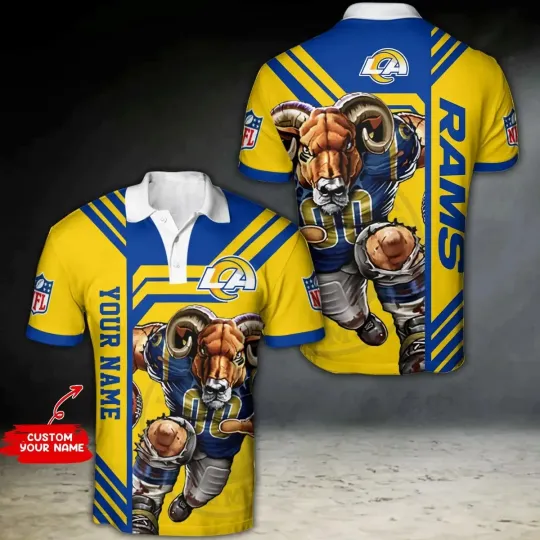 Discover Los Angeles Football Team Ramss Personalized Polo T-shirt