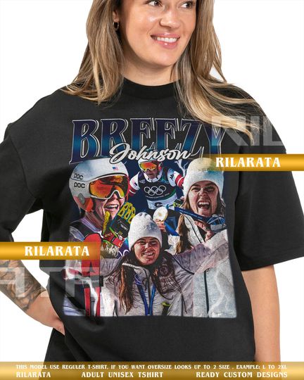 Discover Breezy Johnson Alpine Skiing Vintage T-Shirt Gift for Women and Man Shirt Unisex Tee Sport Sweatshirt