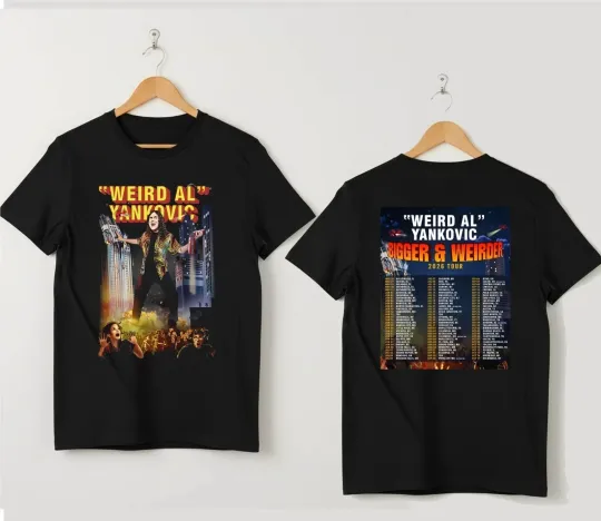 Discover Hot New Weird Al Yankovic Bigger And Weirder 2026 Tour T-Shirt