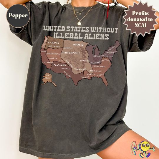 Discover US without Illegal Aliens: Native Land, Liberal Thanksgiving shirt, Abolish ICE Comfort Colors Tee