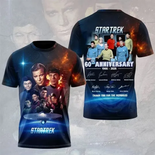 Discover startreks2020 60th Anniversary 2026 3D T-shirt Gift For Fan US