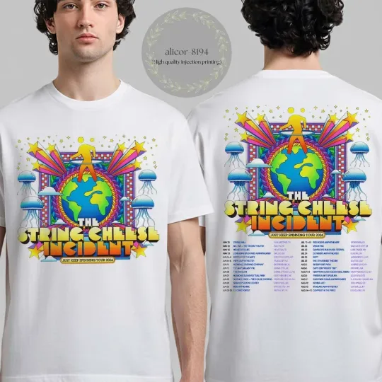 Discover The String Cheese Incident Just Keep Spinning Tour 2026 T Shirt