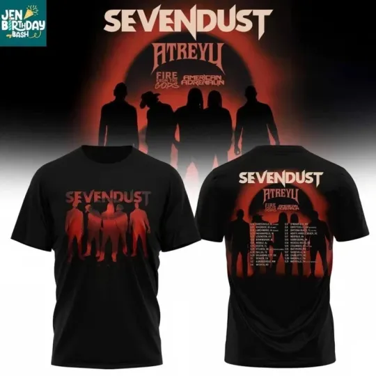 Discover Sevendust Band 2026 US Headline Tour Black 3D Shirt