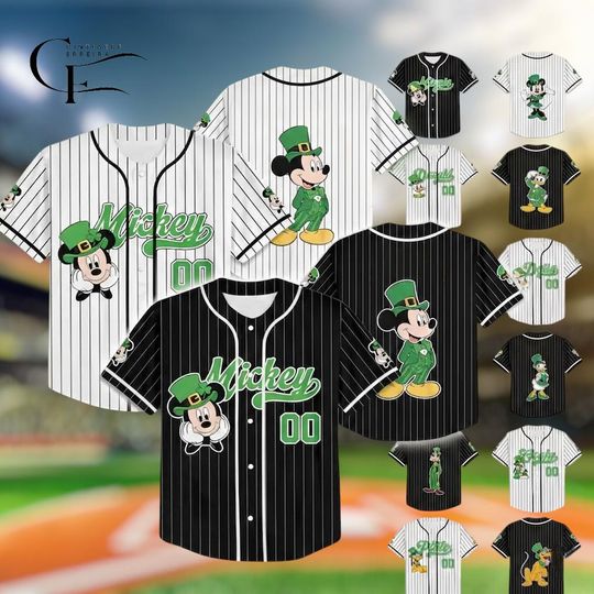 Discover Custom Disney Mickey & Friends St. Patricks Day Baseball Jersey  Team Outfit