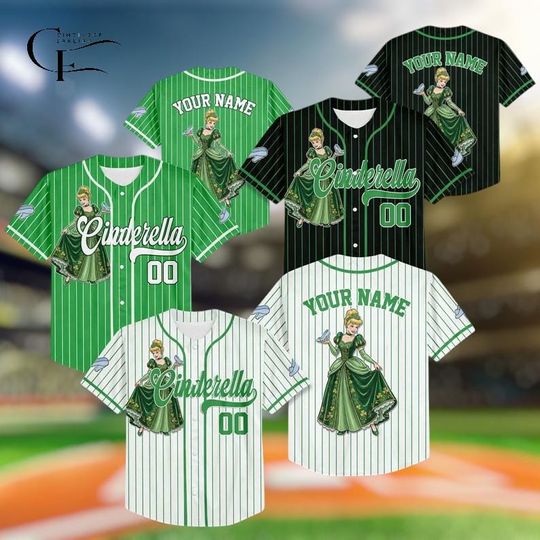 Discover Custom Cinde St Patrick Day Baseball Jersey, Personalized Cinde Baseball Jersey, Magical Disney Outfit, Disney Family Gift Tee