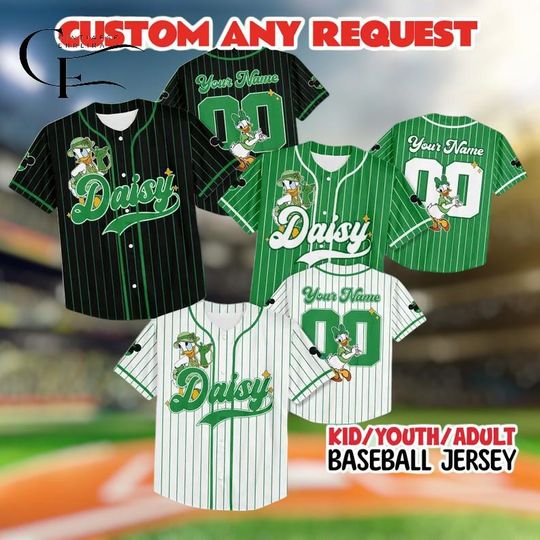 Discover Custom Daisy St. Patrick's Day Jersey, Mickey & Friends St Paddys Jersey, Clover Leaf St Patrick's Day Shamrock Disneyland Matching Family