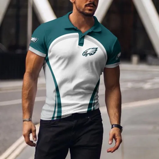Discover Philadelphia Football Team Eagless Polo T-shirt, S-5XL