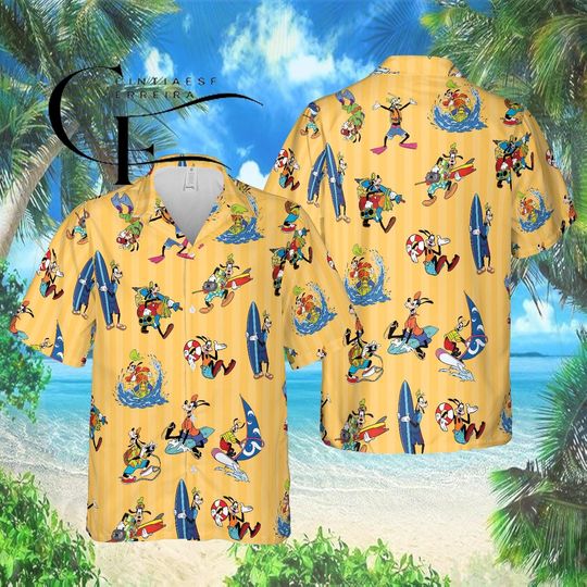 Discover Disney Goofy Hawaiian Shirt, Goofy Aloha Beach Outfit, Disney Trip Matching Family Shirt, Funny Summer Vacation Button Up