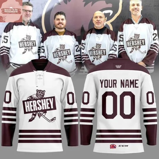 Discover Personalized Name & Number Herrrshey Lace Hockey USA Size