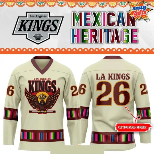 Personalize Name & Number Los Angelllles Lace Hockey USA Size