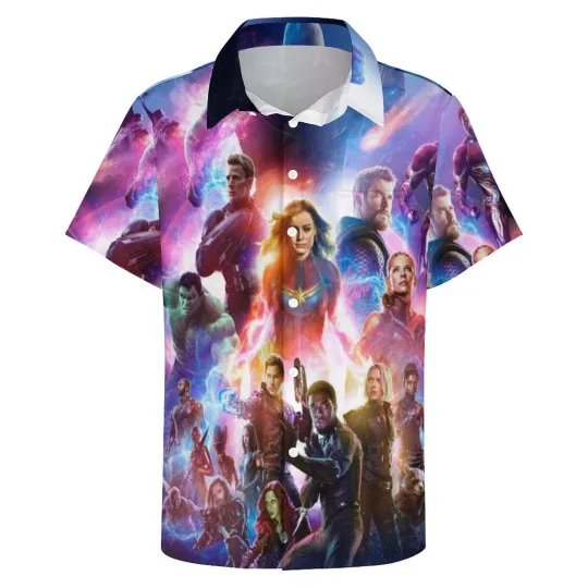 Disney Marvel Avengers Vs Thanos Aloha Hawaiian Shirt