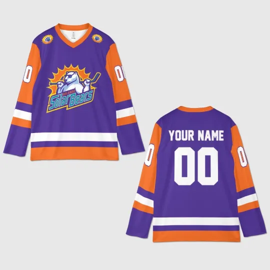 Discover Personalize Name & Number Orlllando Bears Lace Hockey USA Size