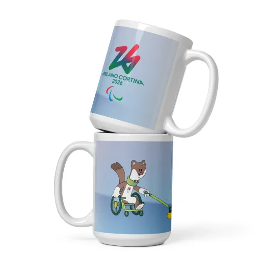 Discover Milan Cortina 2026 Winter Paralympic Olympic Curling Ceramic Mug