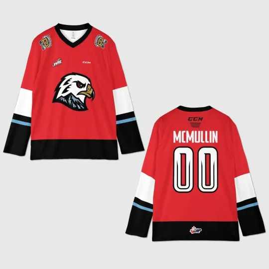 Discover Personalize Name & Number Portllland Winterhawks Lace Hockey USA Size