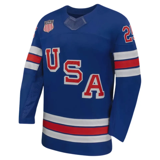 McAVOY #25 Team USA 2026 Hockey Jersey BLue Olympic