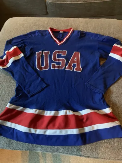 Discover Team USA Vintage Olympic Hockey Jersey XL