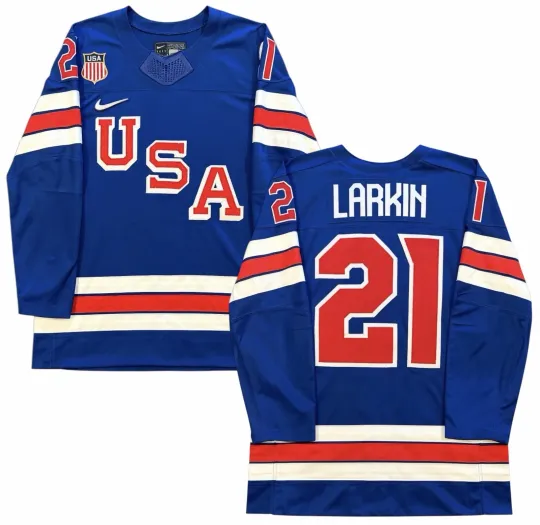 Discover Dylan Larkin Team USA Hockey Authentic 2026 Olympic Nike Jersey Size XL STITCHED