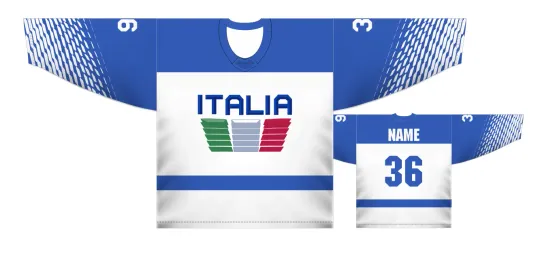 Discover Team Italy 2026 Olympic White Ice Hockey Jersey Custom Name and Number