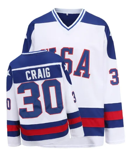 Discover USA 1980 Olympic Team Hockey Jersey - Stitched Letters & Numbers, S-XXXL Sizes
