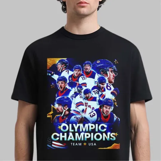 Discover USA Men’s Olympic Hockey Team Winter Olympic Milano 2026 Champions T-shirt