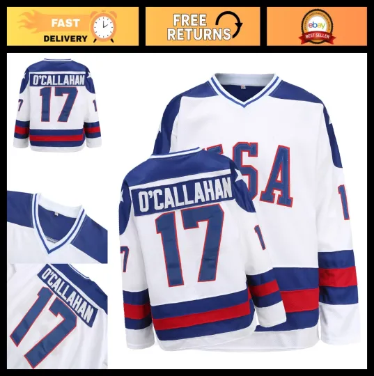 Discover USA 1980 Olympic Ice Hockey Jersey - Stitched Letters & Numbers, S-XXXL Sizes