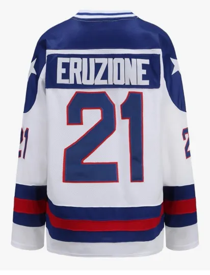 Discover Mike Eruzione USA 1980 Olympic Ice Hockey Jersey Stitched Size L. NEW NEVER WORN
