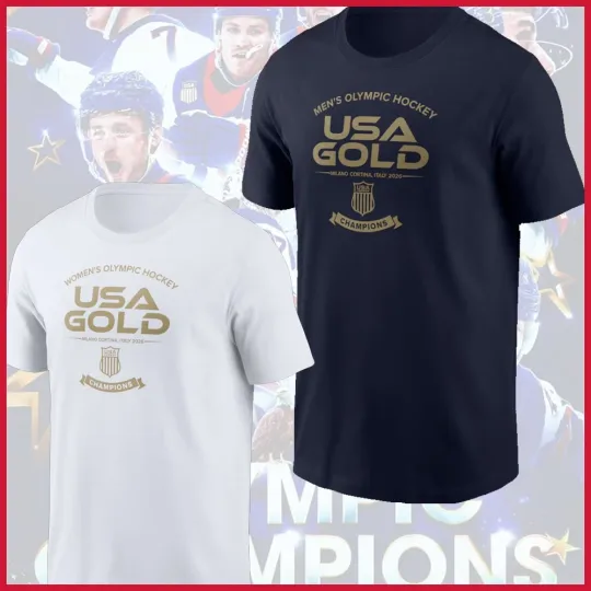 USA Hockey 2026 Winter Olympics Gold Medal One Side Tshirt