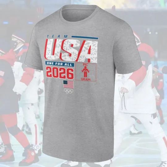 Discover Team USA Hockey 2026 Winter Olympiiics T-Shirt USA Size