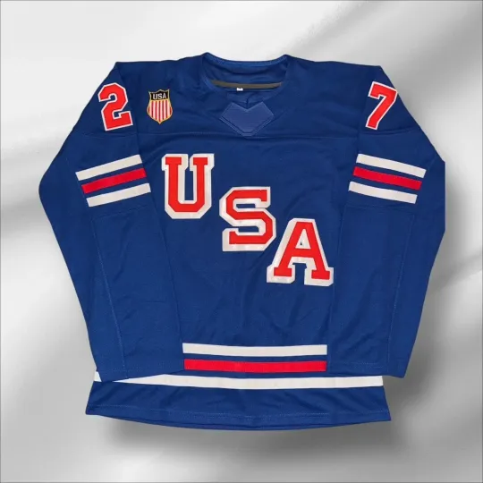 Discover TAYLOR HEISE TEAM USA 2026 OLYMPICS CUSTOM BLUE JERSEY