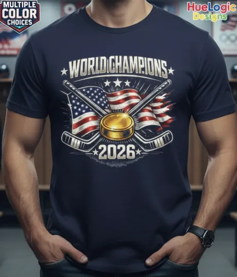Discover USA Gold Hockey Shirt 2026 Olympic Champions Milano Cortina | Team USA Gold Tee