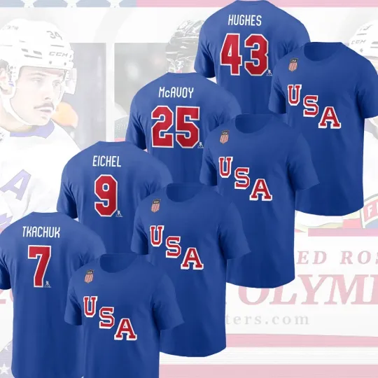 Discover USA Hockey Team 2026 Name & Number Players Unisex Gifts For Fans