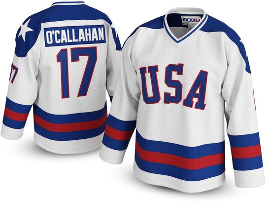 Discover Jack O’Callahan #17 Miracle 1980 USA Olympic Hockey Jersey