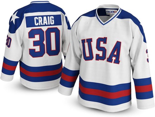 Discover Jim Craig #30 Miracle 1980 USA Olympic Hockey Jersey