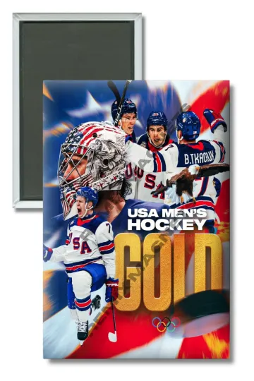 2026 Team USA Men's Hockey Winter Olympics Gold Medal Winners Magnet