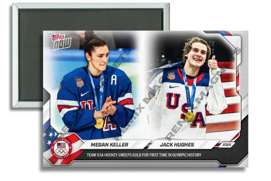 2026 Team USA Hockey Winter Olympics Jack Hughes Megan Keller Magnet