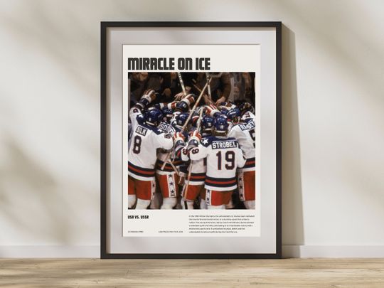 Discover Miracle On Ice / USA vs URSS / 22 febbraio 1980 / Poster