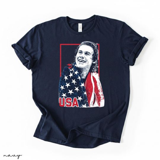 Discover Jack Hughes USA Gold Hockey T-Shirt, Patriotic Hockey Fan Tee, Team USA Inspired Graphic, American Hockey Pride Gift