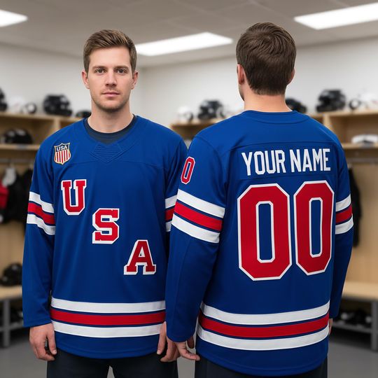 Discover Custom 2026 USA Hockey Jersey  Personalization USA Hockey Jersey - Team USA hockey Jersey, Fan Hockey jersey